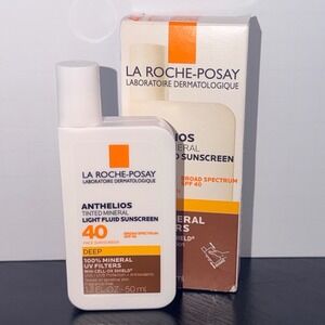 La Roche-Posay Anthelios Tinted Mineral Sunscreen SPF 40 Deep 1.7oz New Box
